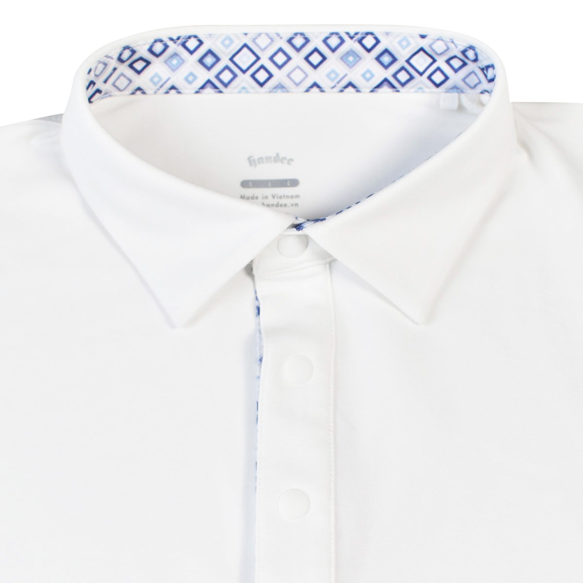 Men Classic Stretch Pique Golf Shirt - White