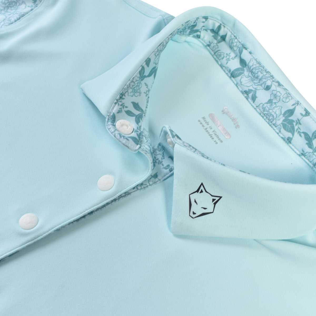 Women Floral Long Sleeve Golf Shirt - Mint