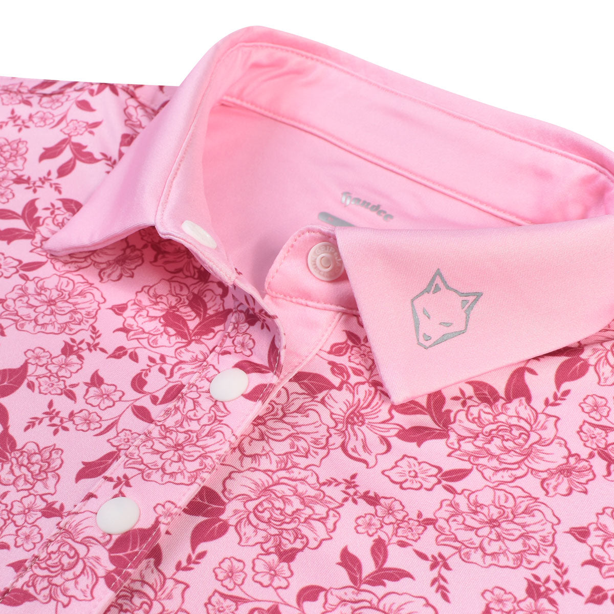 Women Pink Floral Golf Shirt