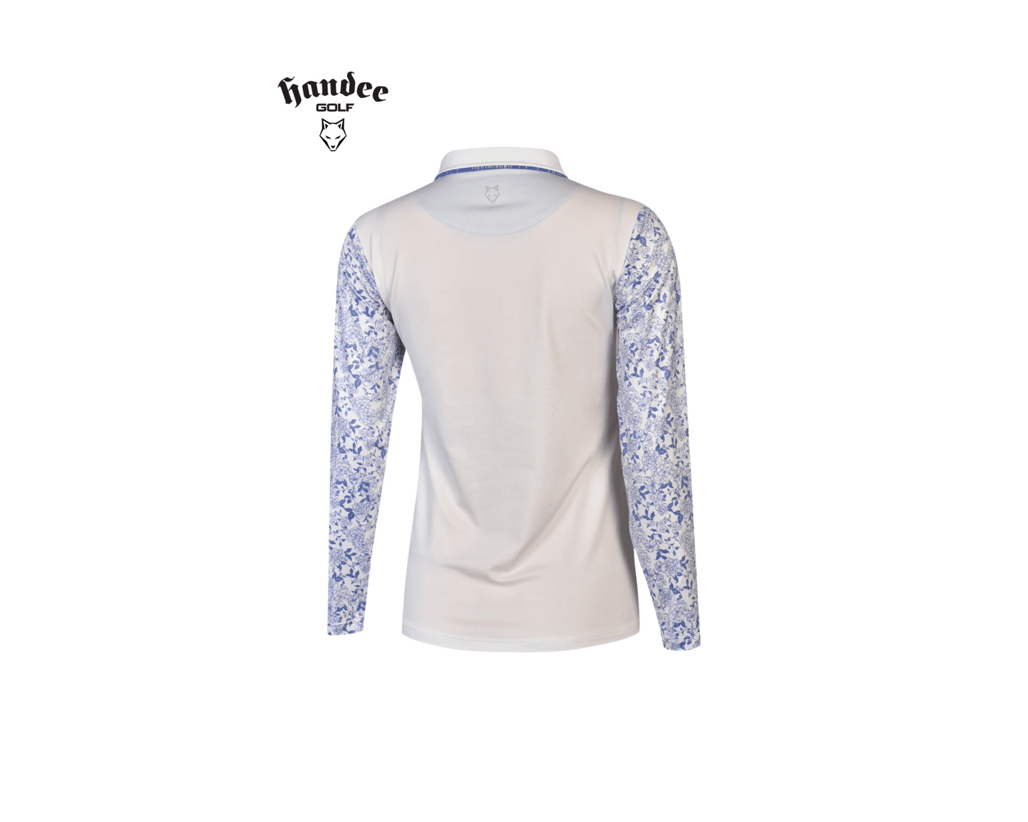 Women Floral Long Sleeve Golf Shirt - Purple