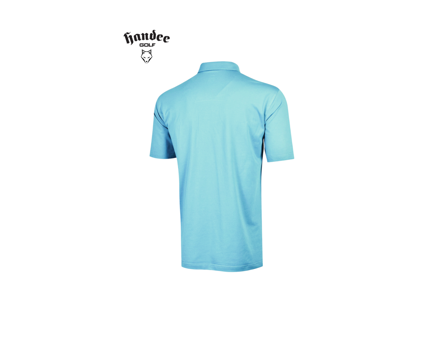 Men Classic Stretch Pique Knit Golf Shirt - Turquoise