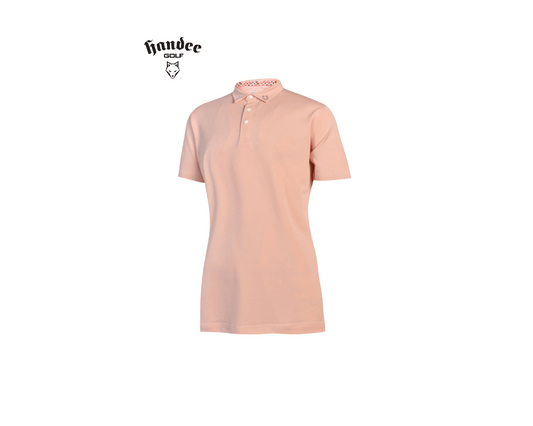 Women Short Sleeve Pique Knit Golf Shirt - Pink