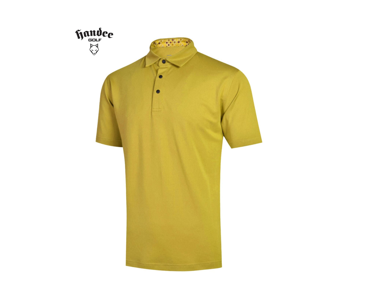 Men Classic Short Sleeve Polo - Mustard