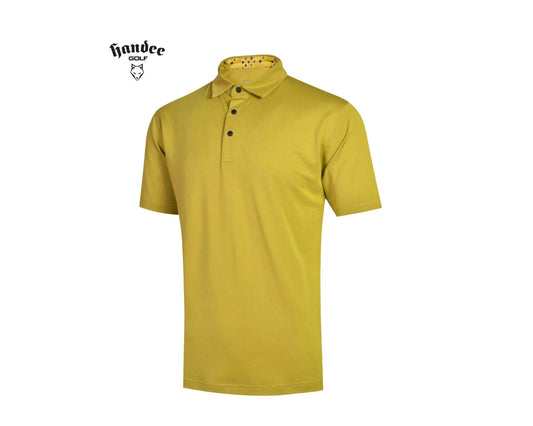 Men Classic Short Sleeve Polo - Mustard